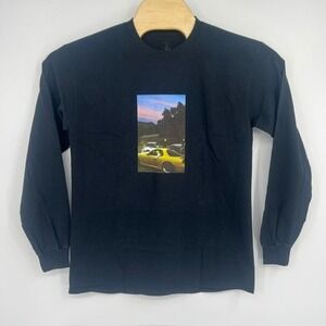 Cactus Jack Men's Long Sleeve Black Jackboys Graphic Print T-Shirt Size S